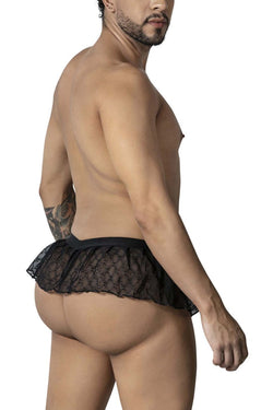 CandyMan 99901 Men's Underwear Geometric Mesh Thongs Color Black thumbnail 3