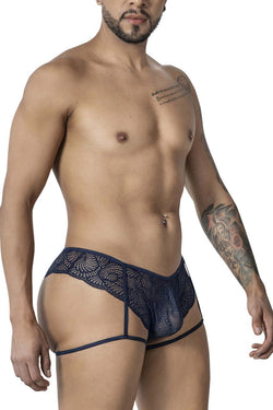CandyMan Men's Underwear 99905 Garter Lace Briefs Color Navy thumbnail 4