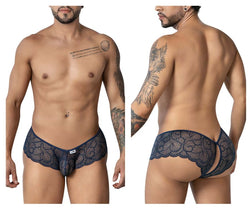 CandyMan 99907 Men's Underwear Lace Trunks Color Navy thumbnail 1