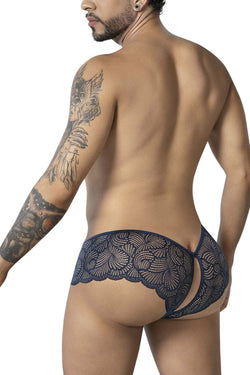 CandyMan 99907 Men's Underwear Lace Trunks Color Navy thumbnail 3