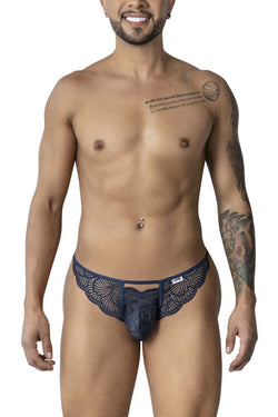 CandyMan Men's Underwear 99910 Lace Thongs Color Navy thumbnail 2