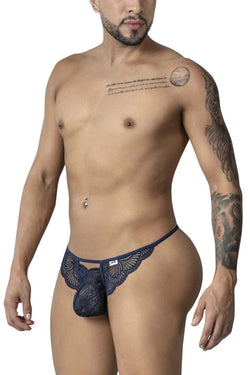CandyMan Men's Underwear 99910 Lace Thongs Color Navy thumbnail 4