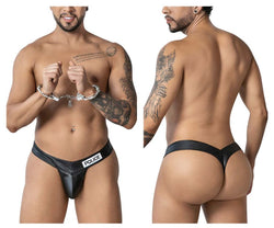 CandyMan Men's Underwear 99912 Police Thongs Color Black thumbnail 1