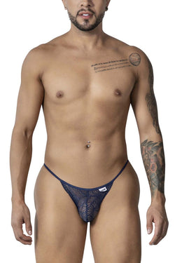 CandyMan Men's Underwear 99914 Lace Briefs Color Navy thumbnail 2