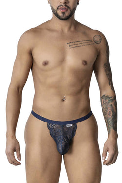 CandyMan Men's Underwear 99915 Lace Thongs Color Navy thumbnail 2
