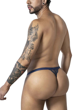 CandyMan Men's Underwear 99915 Lace Thongs Color Navy thumbnail 3