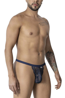 CandyMan Men's Underwear 99915 Lace Thongs Color Navy thumbnail 4