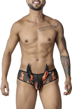 CandyMan Men's Underwear 99917 Wicked Trunks Color Black thumbnail 2