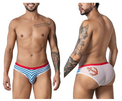 CandyMan Men's Underwear 99918 Sailor Briefs Color Blue-White thumbnail 1