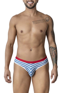 CandyMan Men's Underwear 99918 Sailor Briefs Color Blue-White thumbnail 2