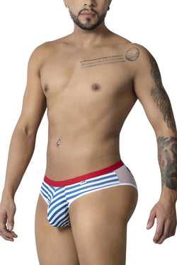 CandyMan Men's Underwear 99918 Sailor Briefs Color Blue-White thumbnail 4
