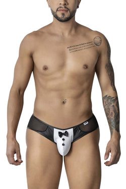 CandyMan Men's Underwear 99919 Tuxedo Briefs Color Black-White thumbnail 2