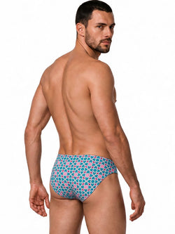 CandyMan 99923 Men's Underwear Printed Bikini Briefs Color Printed Blue thumbnail 3