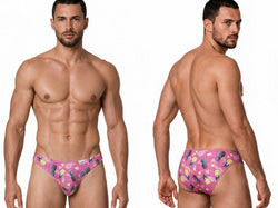 CandyMan 99923 Men's Underwear Printed Bikini Briefs Color Printed Pink thumbnail 1
