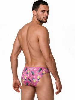 CandyMan 99923 Men's Underwear Printed Bikini Briefs Color Printed Pink thumbnail 3