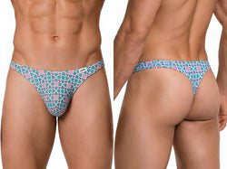 CandyMan 99924 Men's Underwear Printed Thong Color Printed Blue thumbnail 1