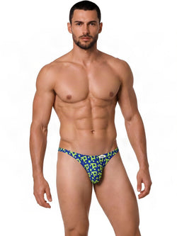 CandyMan 99924 Men's Underwear Printed Thong Color Printed Navy thumbnail 2