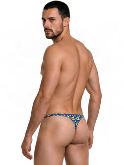 CandyMan 99924 Men's Underwear Printed Thong Color Printed Navy thumbnail 3