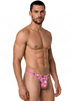 CandyMan 99924 Men's Underwear Printed Thong Color Printed Pink thumbnail 4