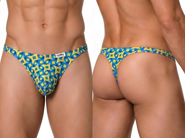 CandyMan 99924 Men's Underwear Printed Thong Color Printed Turquoise