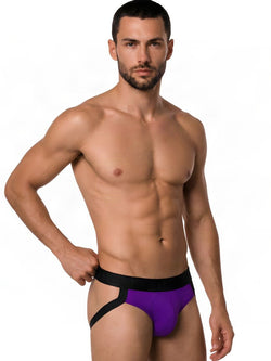 CandyMan 99925 Men's Underwear Supportive Strappy Jockstrap Color Orchid thumbnail 4