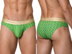 CandyMan 99926 Men's Underwear Printed Briefs Color Printed Green thumbnail 1