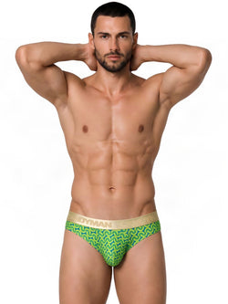 CandyMan 99926 Men's Underwear Printed Briefs Color Printed Green thumbnail 2