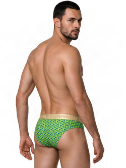 CandyMan 99926 Men's Underwear Printed Briefs Color Printed Green thumbnail 3