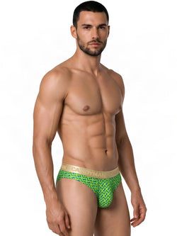 CandyMan 99926 Men's Underwear Printed Briefs Color Printed Green thumbnail 4