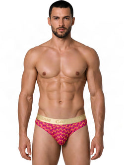 CandyMan 99926 Men's Underwear Printed Briefs Color Printed Pink thumbnail 2