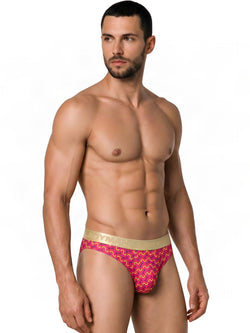 CandyMan 99926 Men's Underwear Printed Briefs Color Printed Pink thumbnail 4