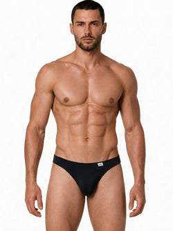 CandyMan 99928 Men's Underwear Bikini Sleek Low Rise Brief Color Black thumbnail 2