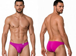 CandyMan 99928 Men's Underwear Bikini Sleek Low Rise Brief Color Magenta thumbnail 1