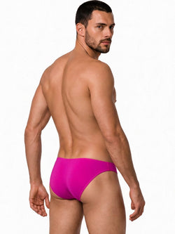 CandyMan 99928 Men's Underwear Bikini Sleek Low Rise Brief Color Magenta thumbnail 3