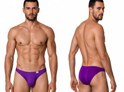 CandyMan 99928 Men's Underwear Bikini Sleek Low Rise Brief Color Orchid thumbnail 1