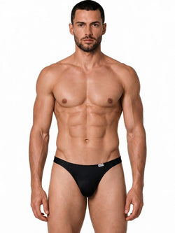 CandyMan 99930 Men's Underwear Sleek Low Rise Thong Color Black thumbnail 2