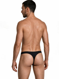 CandyMan 99930 Men's Underwear Sleek Low Rise Thong Color Black thumbnail 3