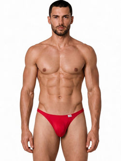 CandyMan 99930 Men's Underwear Sleek Low Rise Thong Color Red thumbnail 2