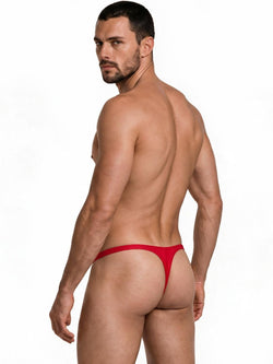 CandyMan 99930 Men's Underwear Sleek Low Rise Thong Color Red thumbnail 3