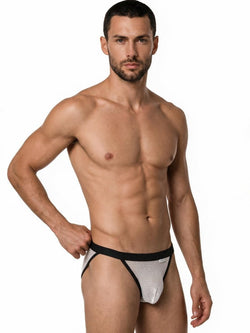 CandyMan 99933 Men's Underwear Seductive Mesh Bikini Color White Mesh thumbnail 4