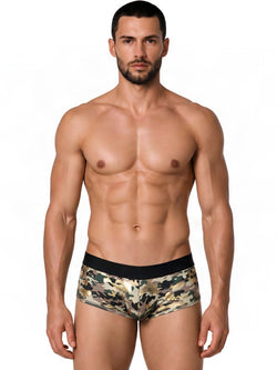 CandyMan 99937 Men's Underwear Supportive Contour Pouch Low Rise Trunks Color Camo thumbnail 2