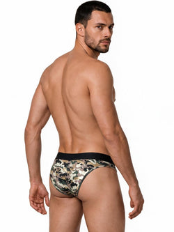 CandyMan 99938 Men's Underwear Contoured Support Low Rise Briefs Color Camo thumbnail 3