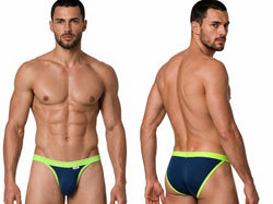 CandyMan 99941 Men's Underwear Bikini Athletic Low Rise Brief Color Navy thumbnail 1