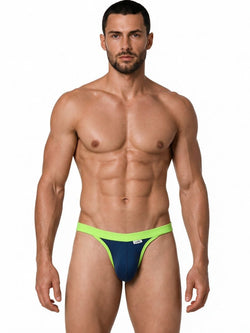 CandyMan 99941 Men's Underwear Bikini Athletic Low Rise Brief Color Navy thumbnail 2