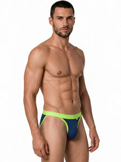 CandyMan 99941 Men's Underwear Bikini Athletic Low Rise Brief Color Navy thumbnail 4