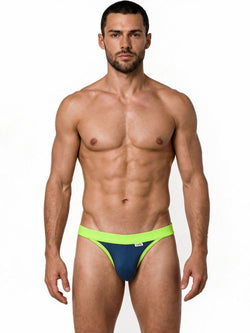 CandyMan 99942 Men's Underwear Sporty Athletic Thong Color Navy thumbnail 2