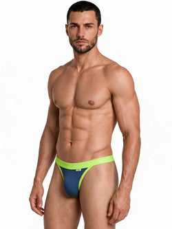 CandyMan 99942 Men's Underwear Sporty Athletic Thong Color Navy thumbnail 4