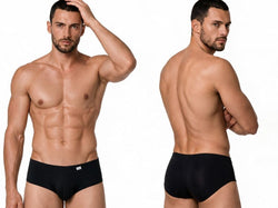 CandyMan 99943 Men's Underwear Sleek Low Rise Trunks Color Black thumbnail 1