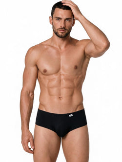 CandyMan 99943 Men's Underwear Sleek Low Rise Trunks Color Black thumbnail 2