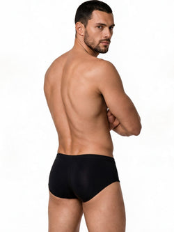 CandyMan 99943 Men's Underwear Sleek Low Rise Trunks Color Black thumbnail 3